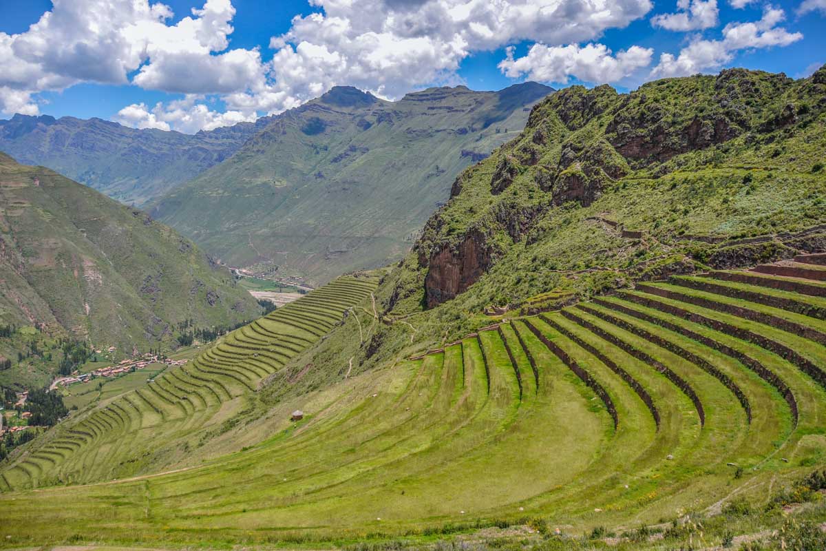 Pisac Terraces in the Sacred Valley near Cusco, Peru