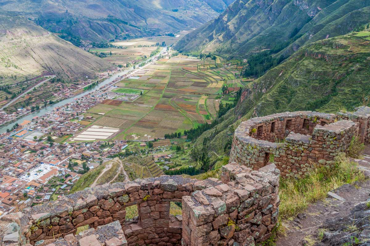 Pisac city in the Sacred Valley, Peru