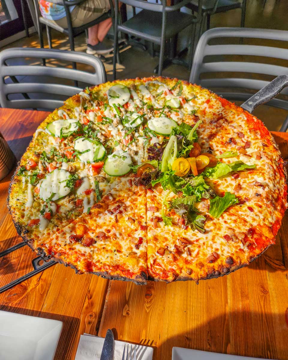 Pizza at Bad Tattoo Brewing downtown Penticton