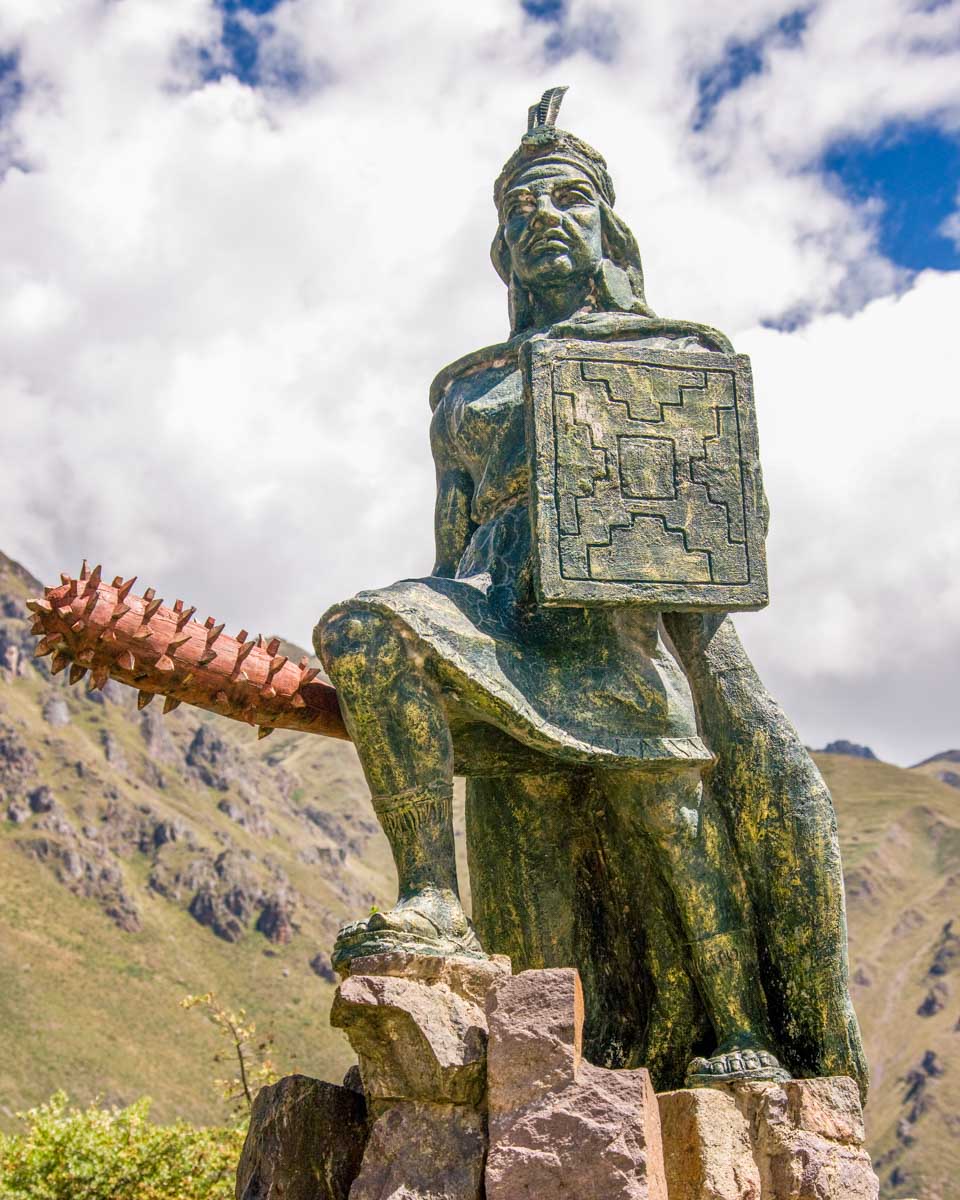 Statue of an Inca King in the Sacred Valley, Peru