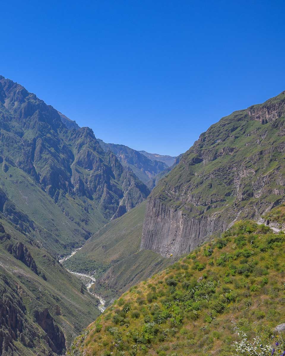 The deep valley at Colca Canyon, Peru