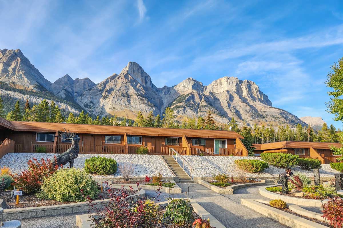 The outside of The Crossing Resort on the Icefields Parkway, Canada