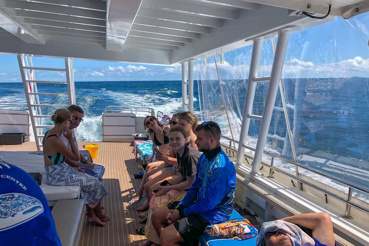 Tour group on a Whale shark tour off the coast of Cancun, Mexico-2