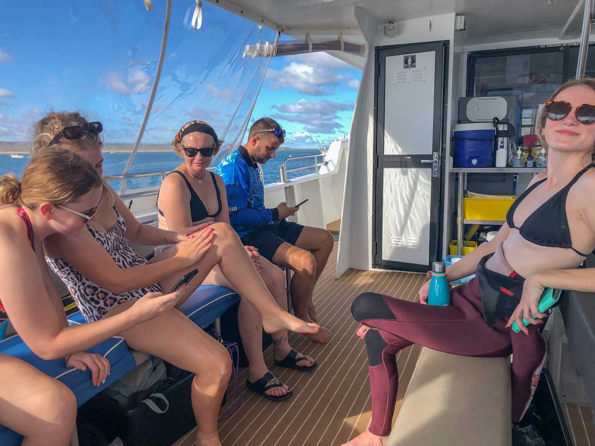 Tour group on a whale shark tour off the coast of Cancun, Mexico (2)