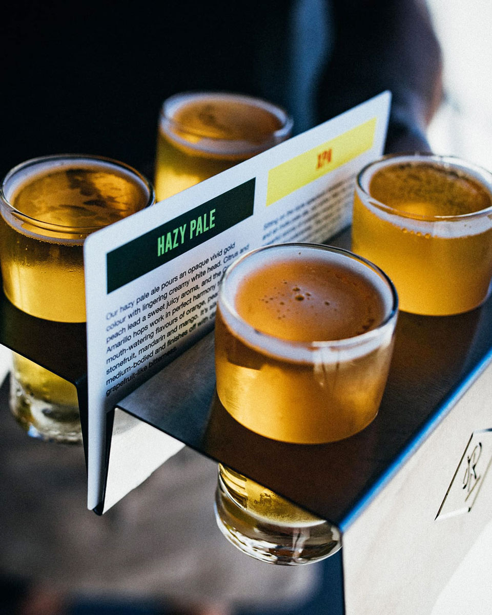 Tasting Paddle at RUNNING WITH THIEVES in Perth Australia