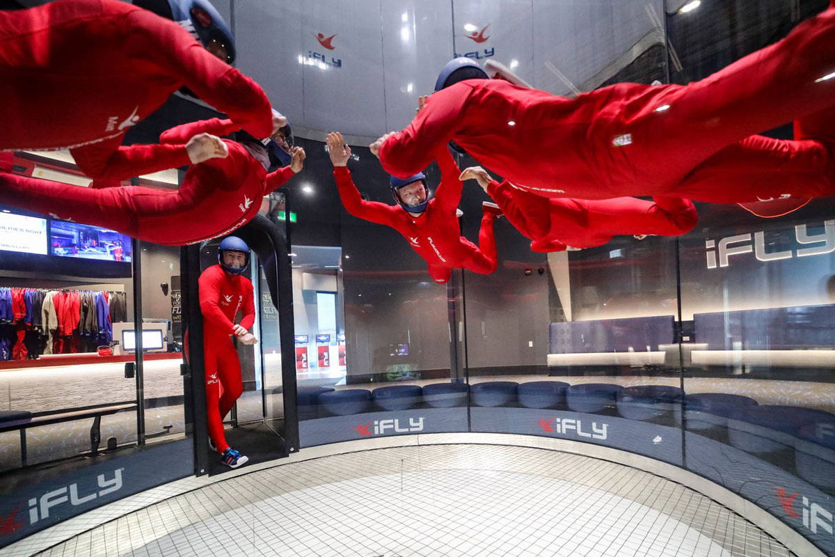 indoor skydiving  at iFLY Caligary Alberta, Canada