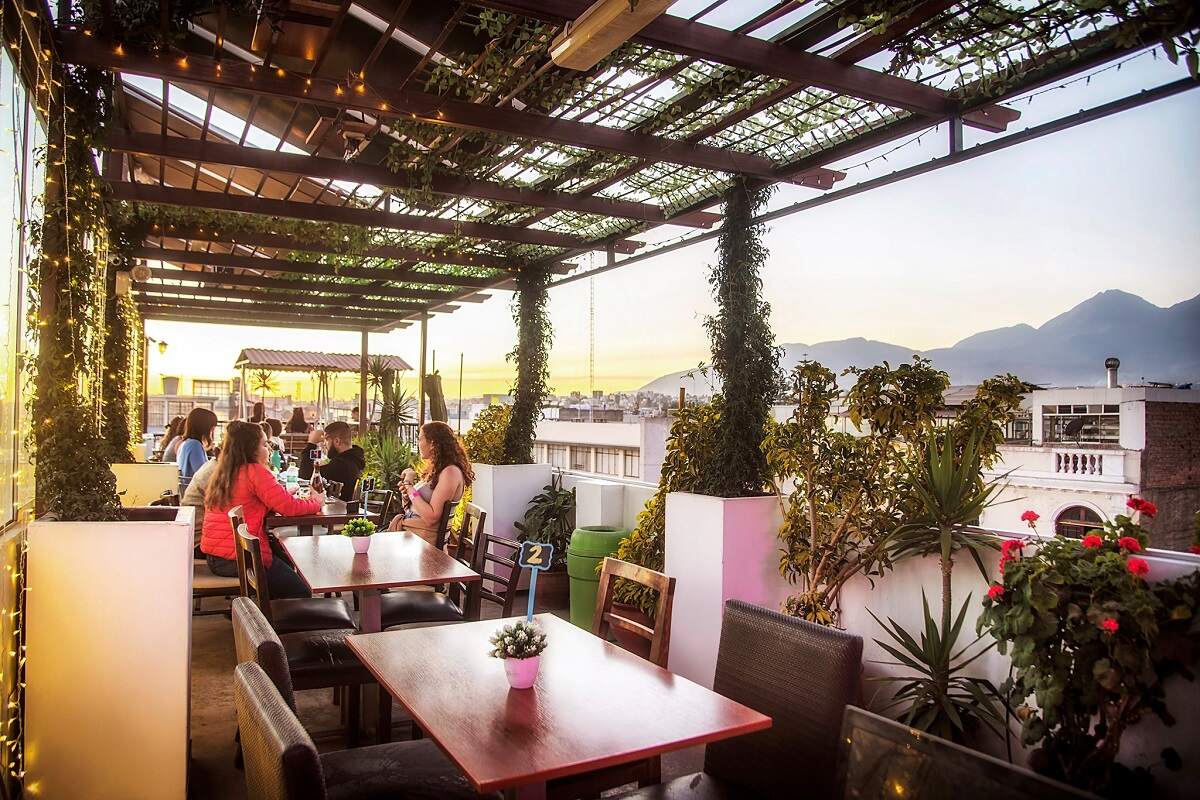 the rooftop area at Le Foyer Arequipa