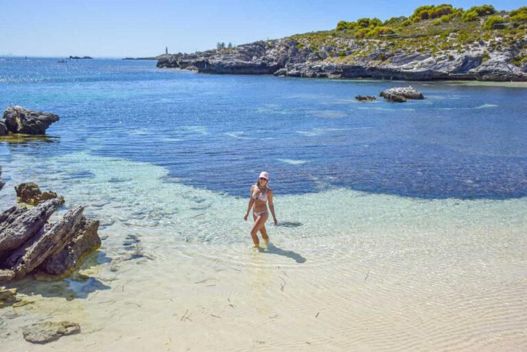 Bailey at Little Parakeet Bay on Rottnest Island near Perth, Western Australia