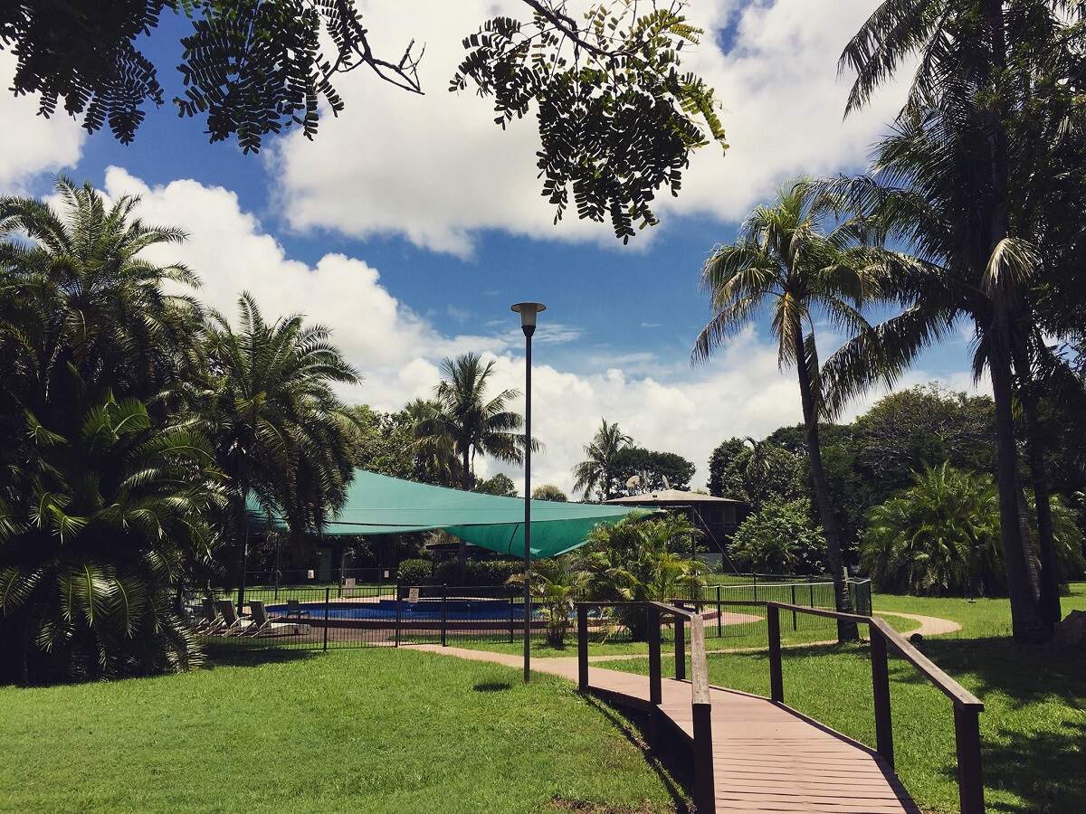 the courtyard and pool ay Aurora Kakadu Resort