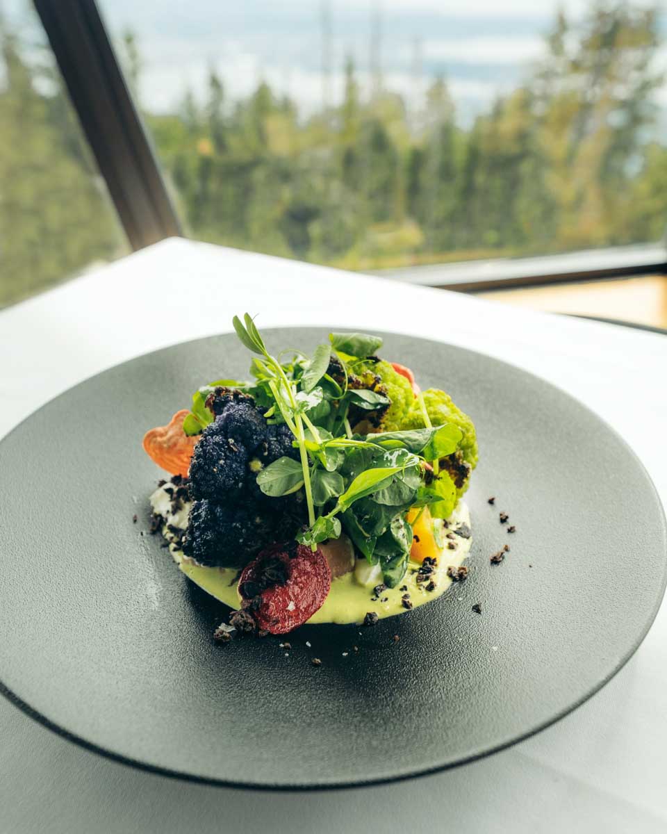 A meal at the Observatory on Grouse Mountain