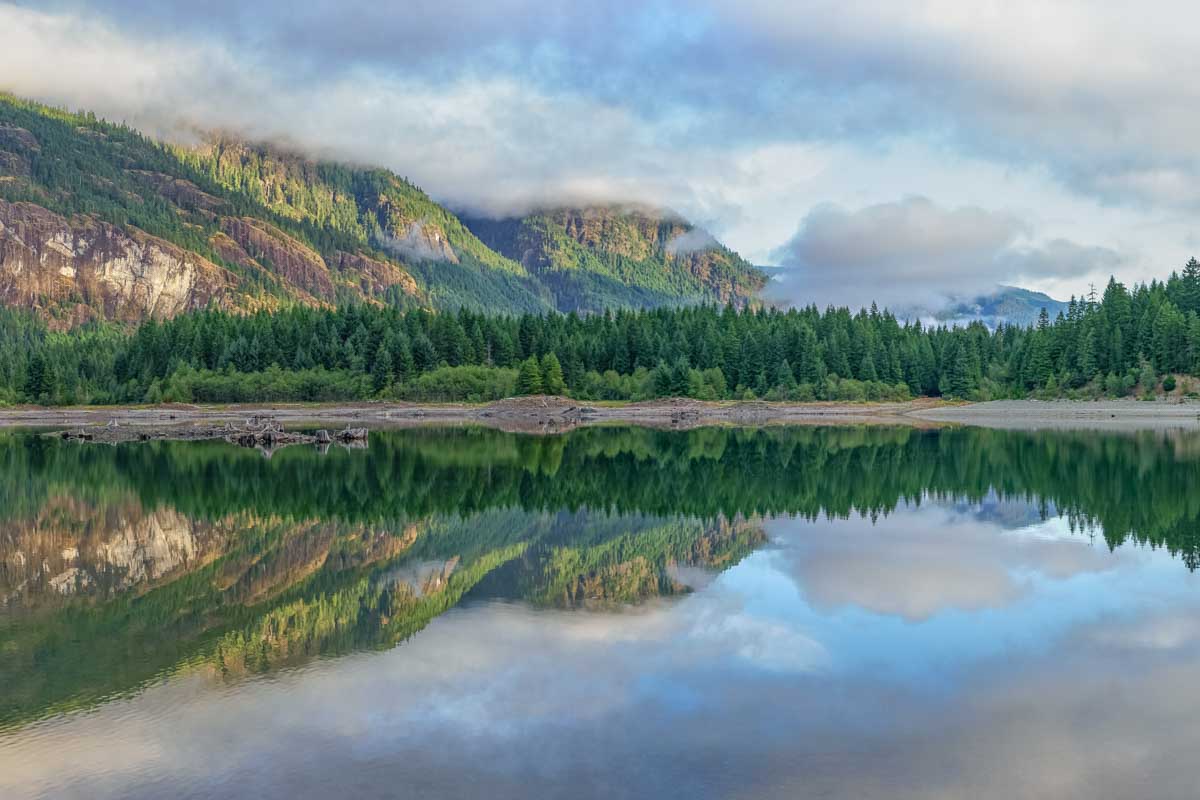 Buttle Lake in Strathcona Provincial Park, Vancouver Island