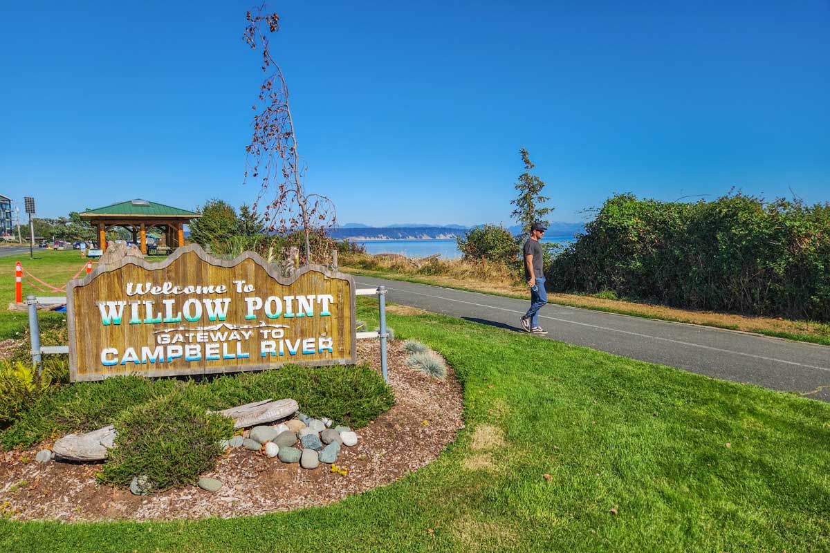 Daniel walks at Willow Point, Vancouver Island