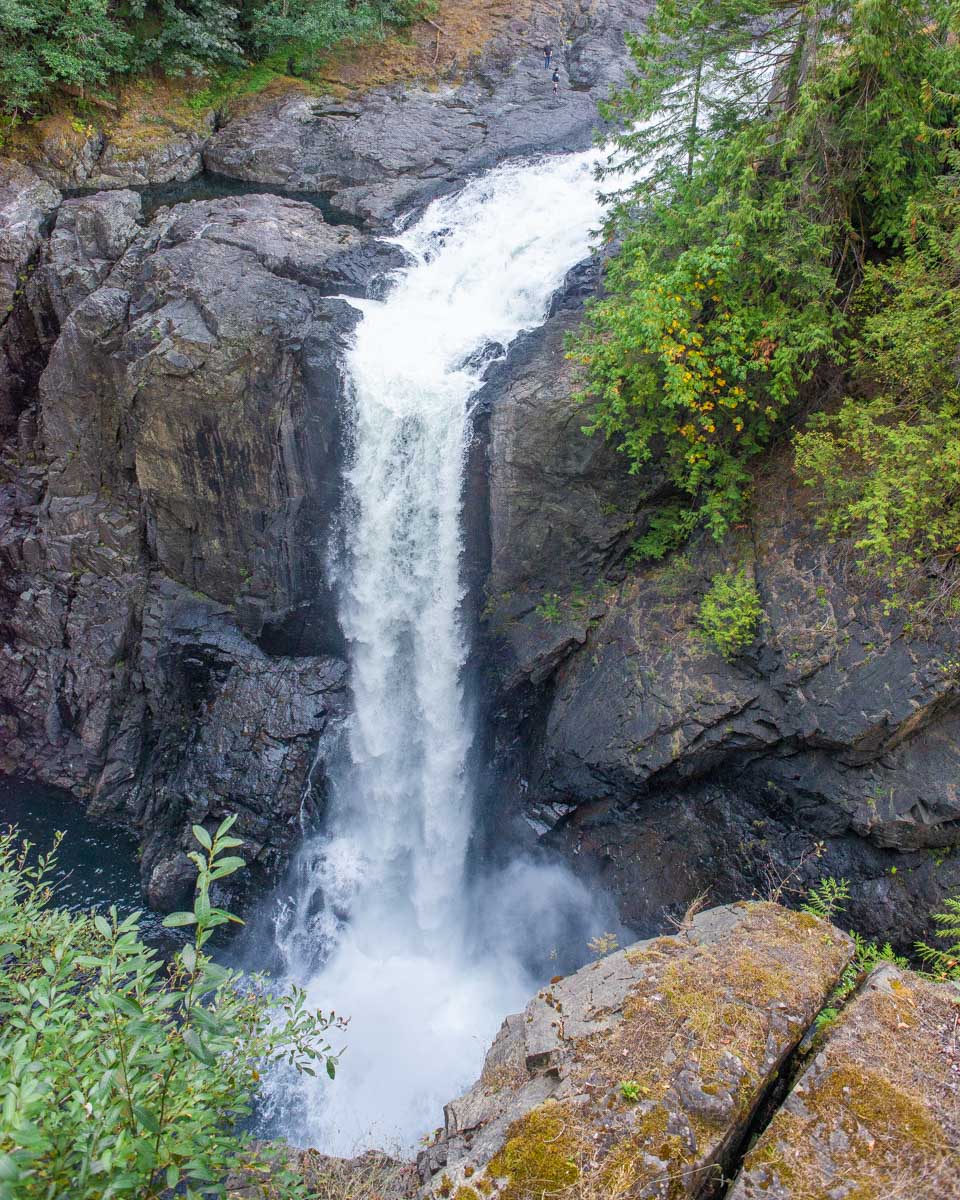 Elk Falls in Elk Falls Provincial Park and Protected AreaĀ near Campbell River, BC
