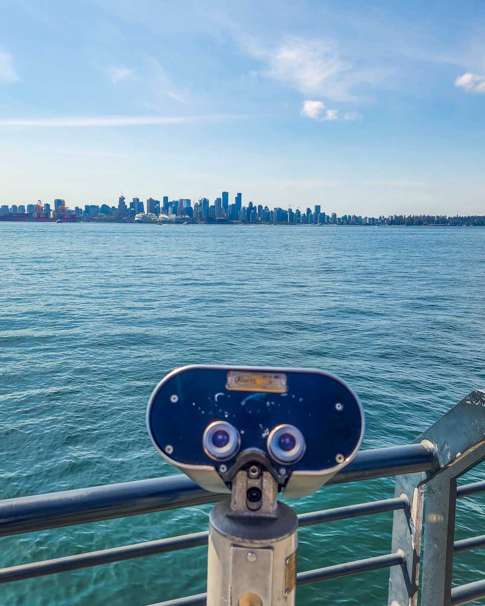 End of the Burrard Dry Dock Pier with views of Vancouver