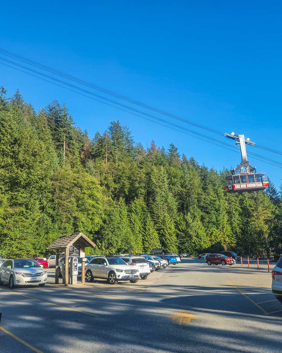 Grouse Mountain, Vancouver parking lot