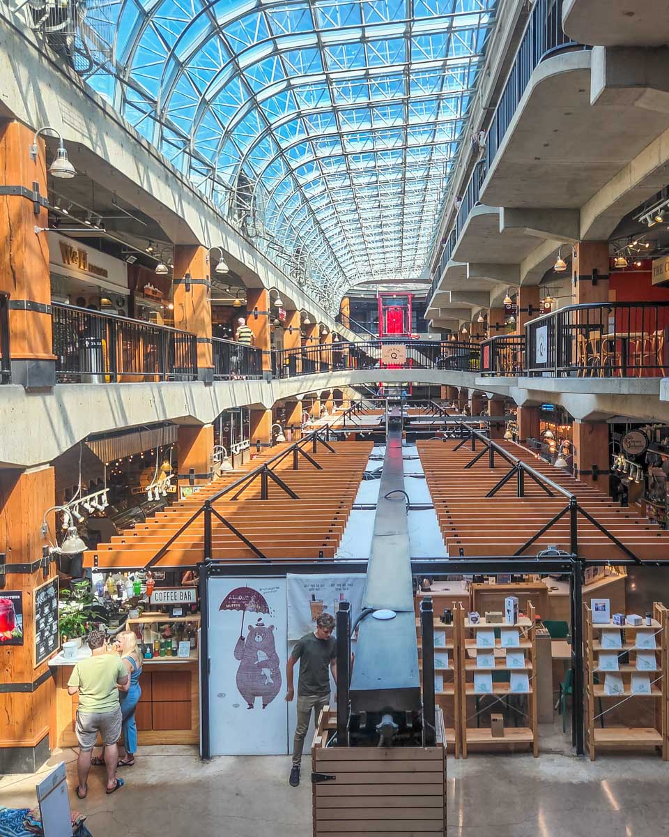 Inside of the Lonsdale Quay Market in Vancouver