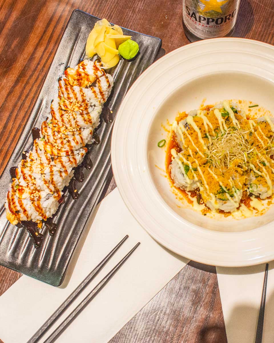 Sushi on a food tour in Gastown, Vancouver