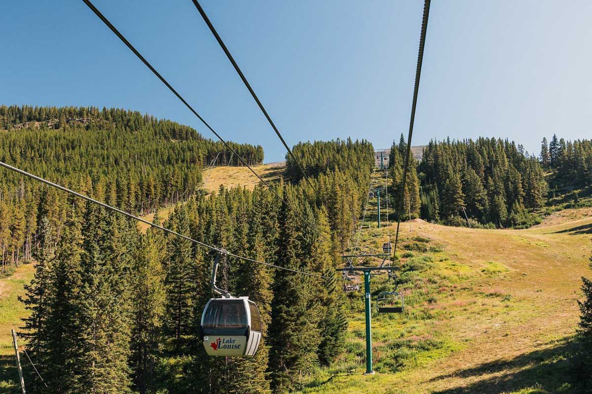 The Lake Louise Sightseeing Gondola travels up the mountain