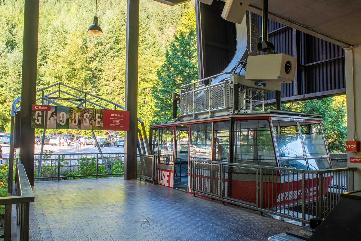The Skyride at the bottom of the gondola on Grouse Mountain, Vancouver