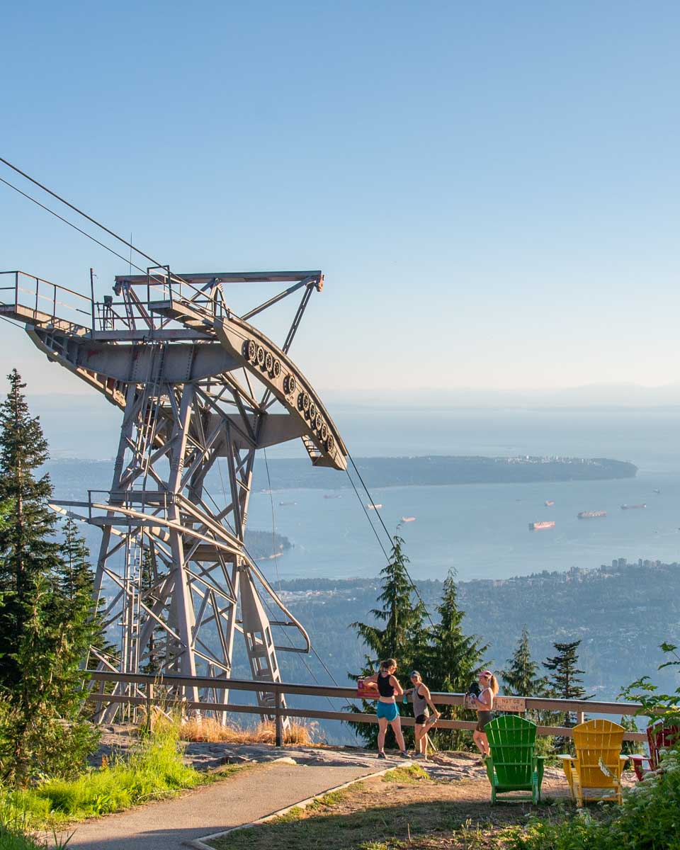 Top of the Grouse Grind where the gondola is at Grouse Mountain, Vancouver