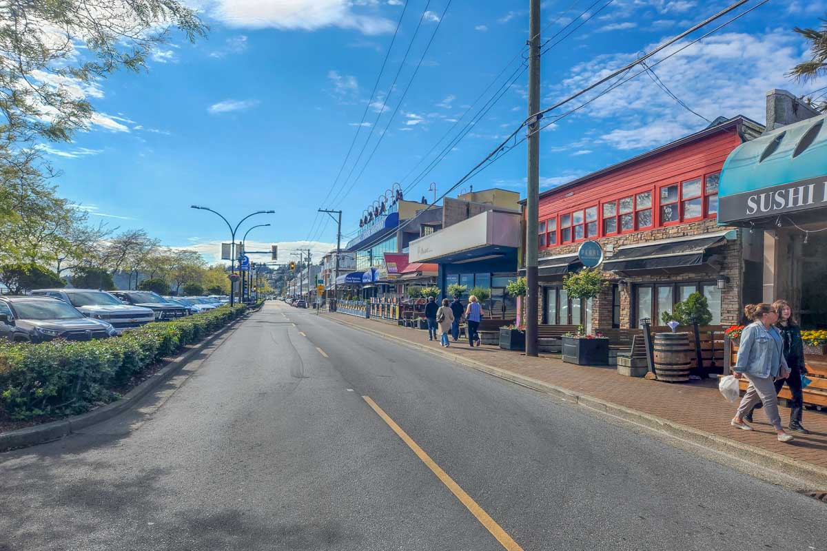 Oceanfront street in White Rock, BC