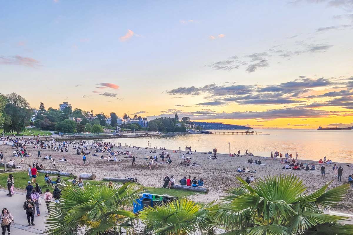 Sunset at Kitsilano Beach, Vancouver