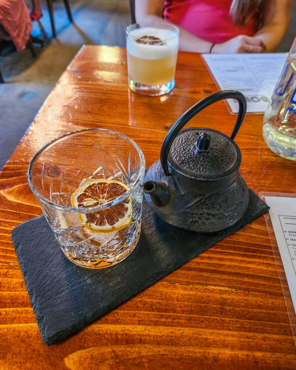 A Tokyo Old Fashioned at BOKU Japanese Eats + Drinks in the Distilery District of toronto