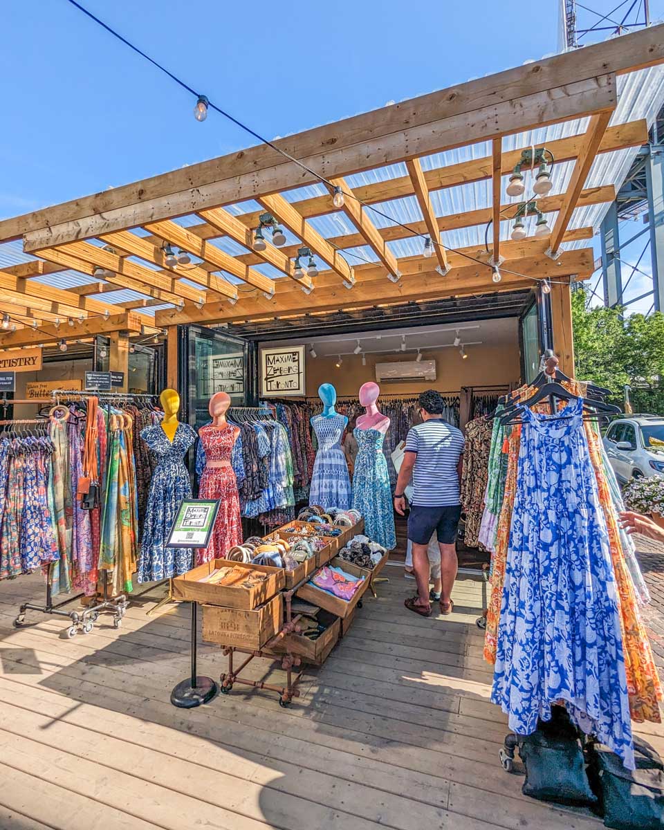A boutique shop in the Distillery District in Toronto