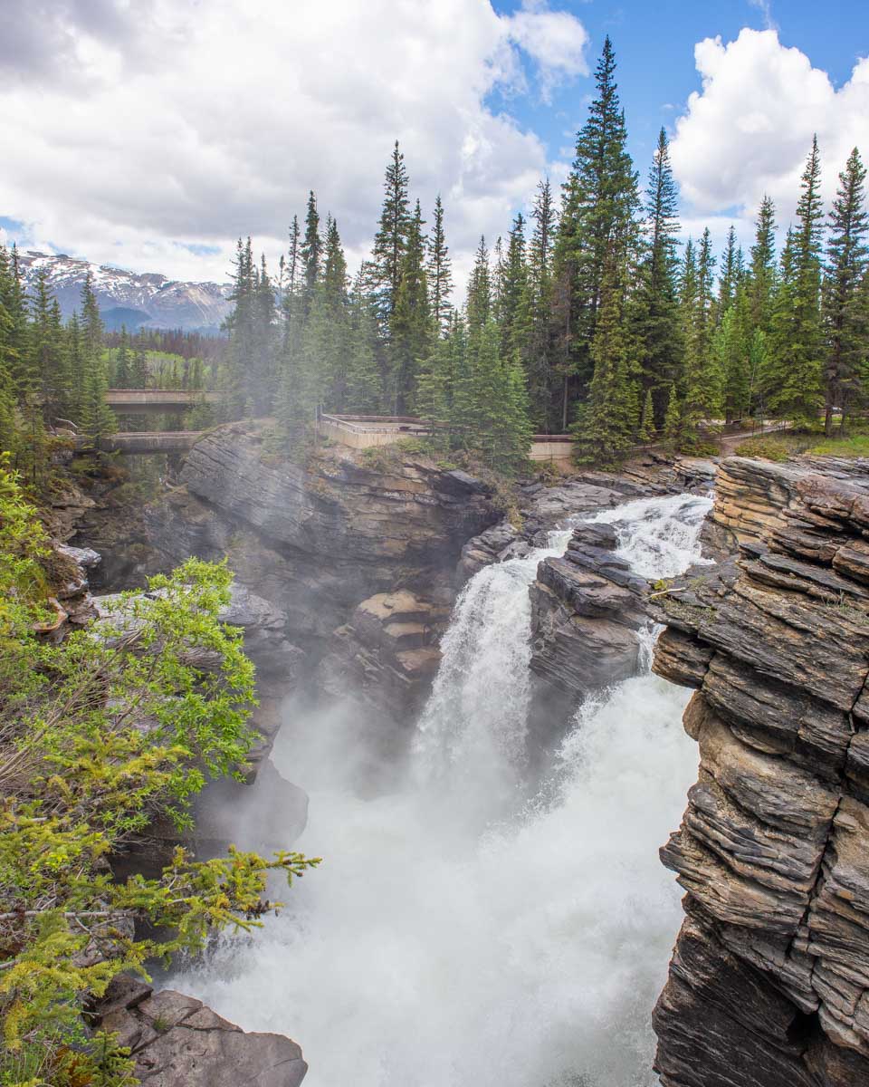Athabasca Falls in Jasper National Park