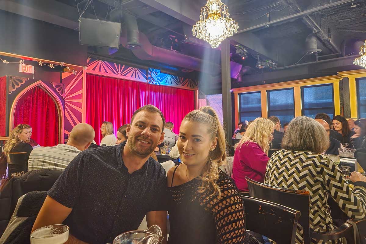 Bailey and Daniel at Spotlight Cabaret in Edmonton