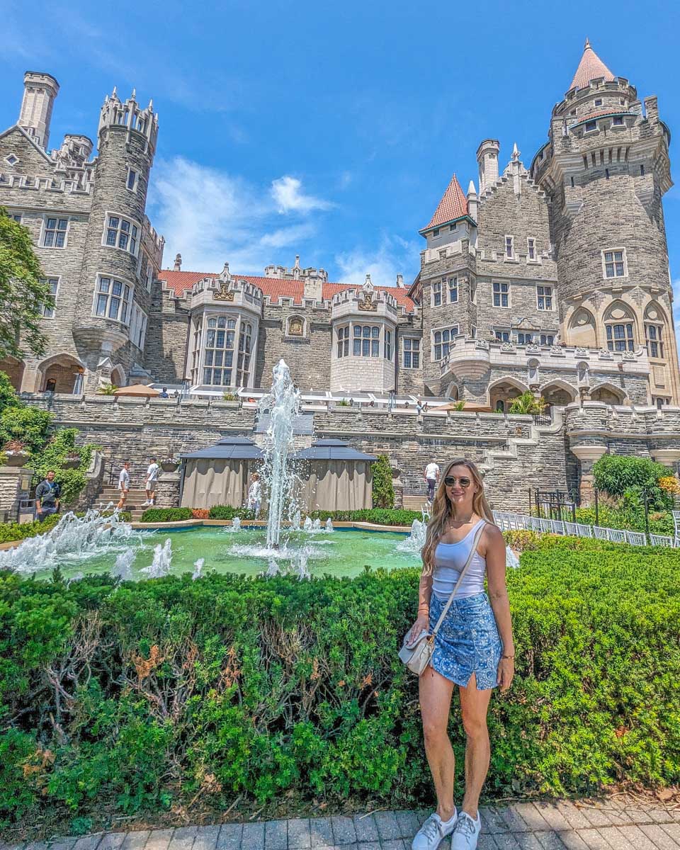 Bailey poses for a photo at Casa Loma in Toronto, Canada