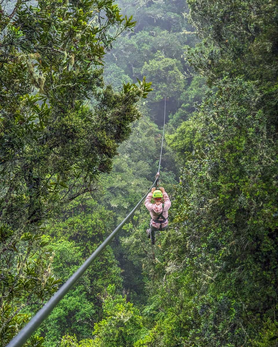 Bailey ziplining in Fiji