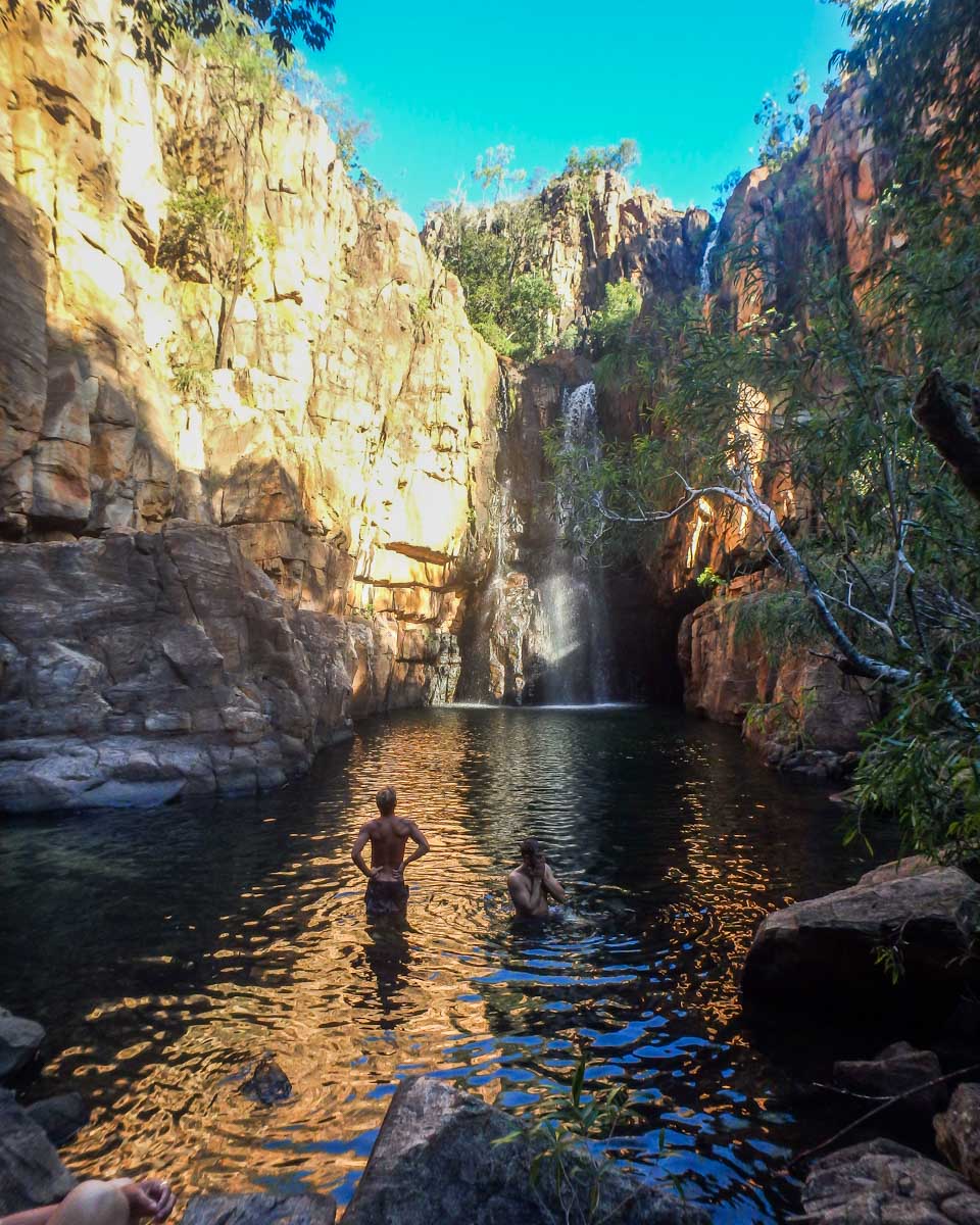 Beautiful waterfall near Katherine Gorge near Darwin, Australia