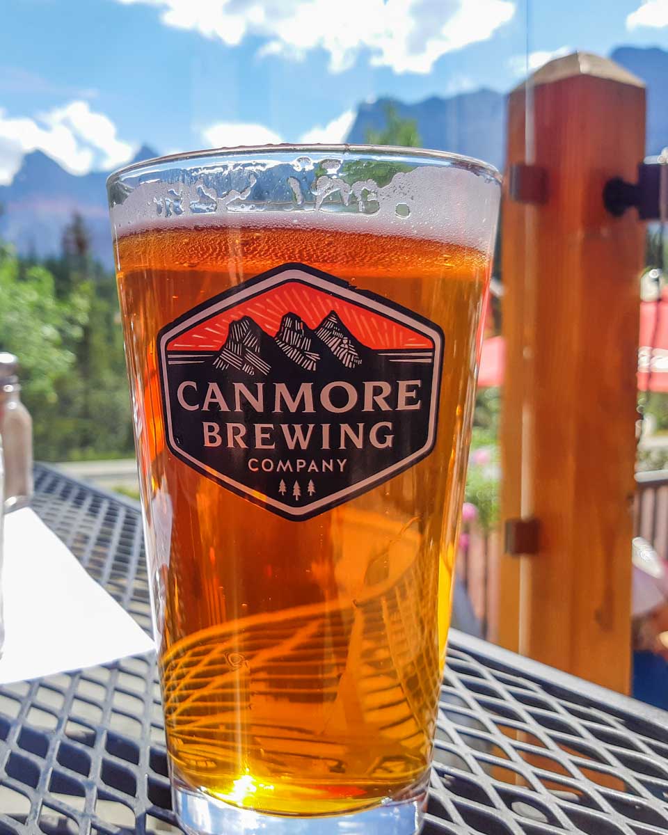 Canmore Brewing pint of beer in Canmore, Alberta