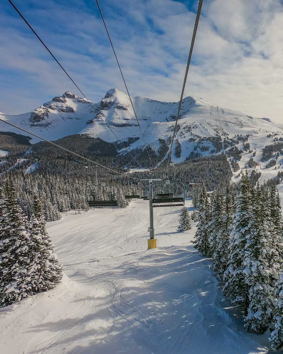 Chairlift at Louise Ski Resort in Banff National Park