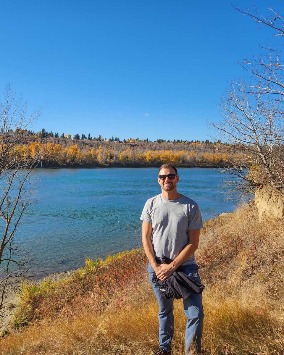 Daniel at the river valley in William Hawrelak Park, Edmonton