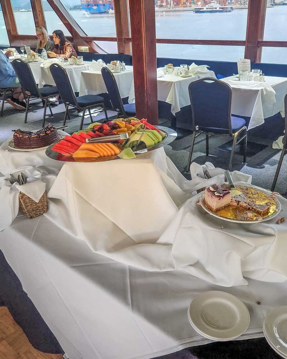 Dessert Buffet on a sunset cruise in Vancouver, Canada