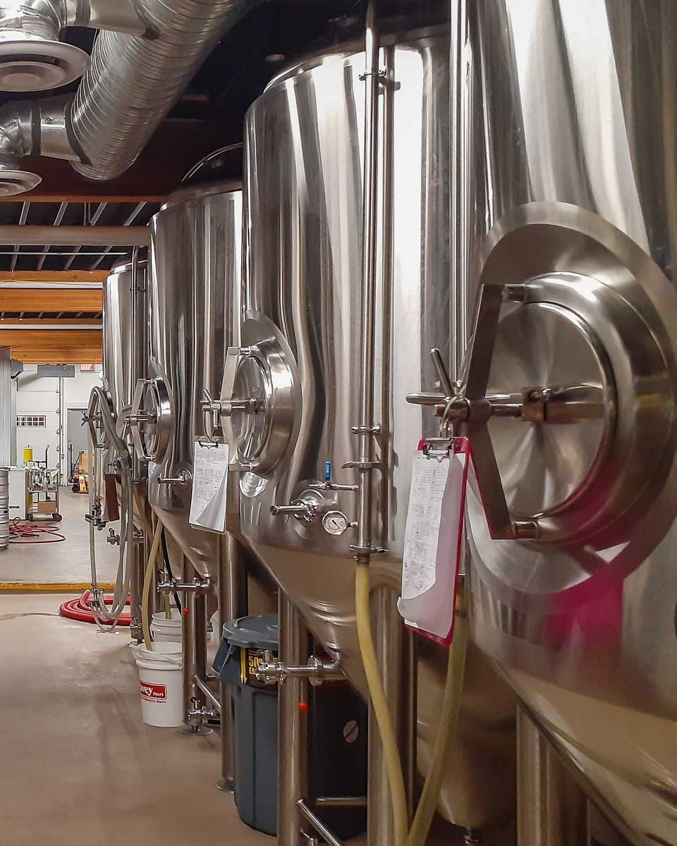 Fermentation Vessels at a brewery on a brewery tour in Vancouver