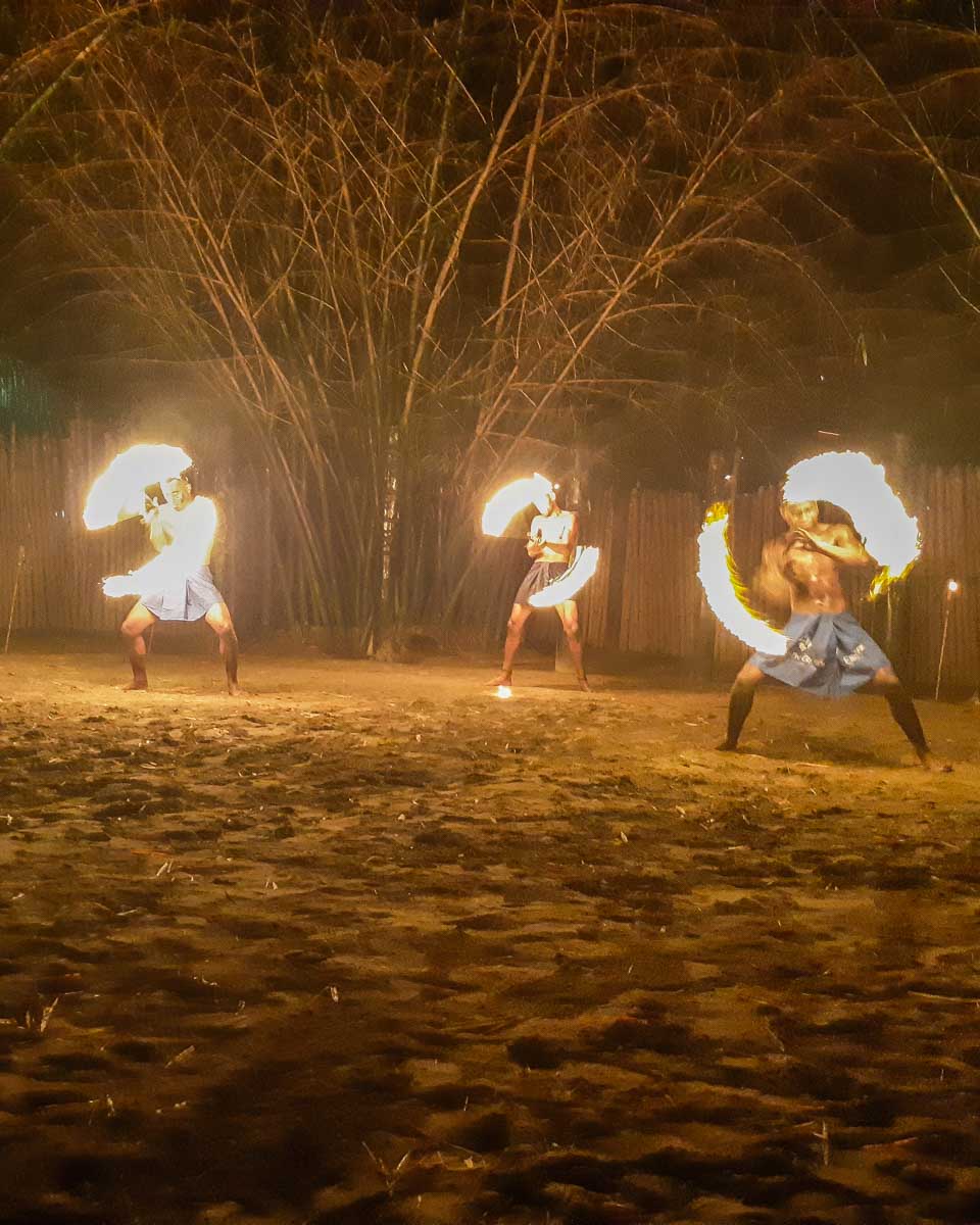 Fire dancers at the Fiji Night Show