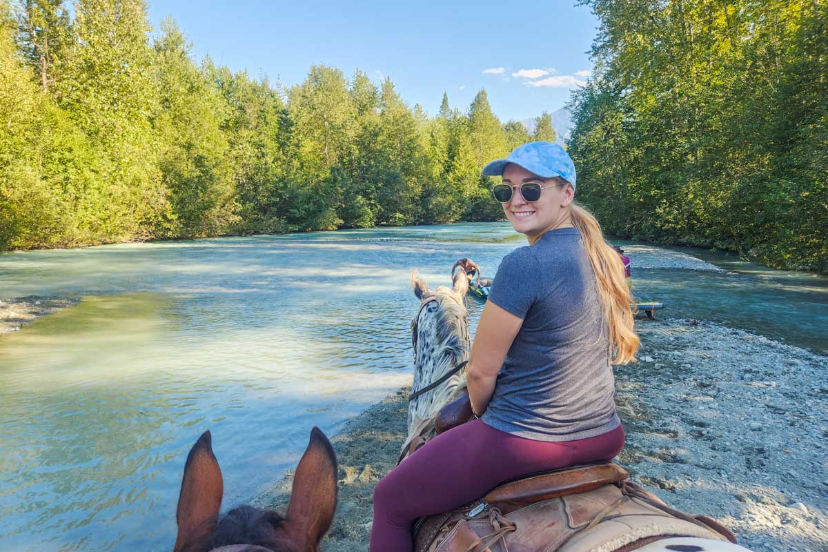 Horseback riding in Jasper, Canada