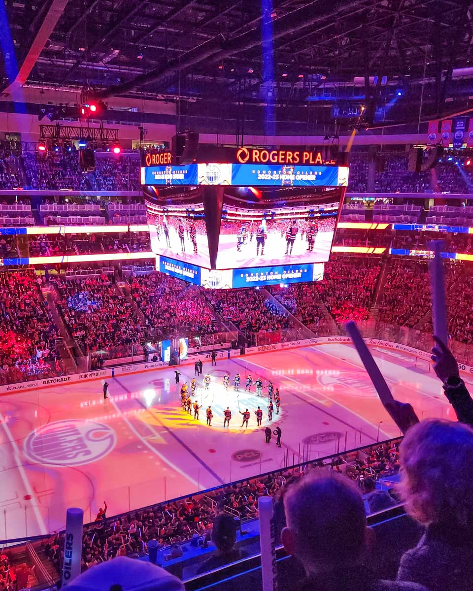 Oilers play the Calgary Flames at Rogers Place, Edmonton