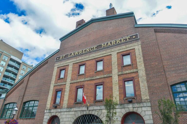 Outside of the St Lawrence Market in Toronto