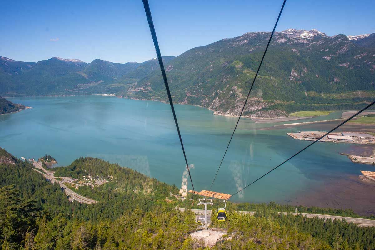 view from the Sea to Sky Gondola of the ocean