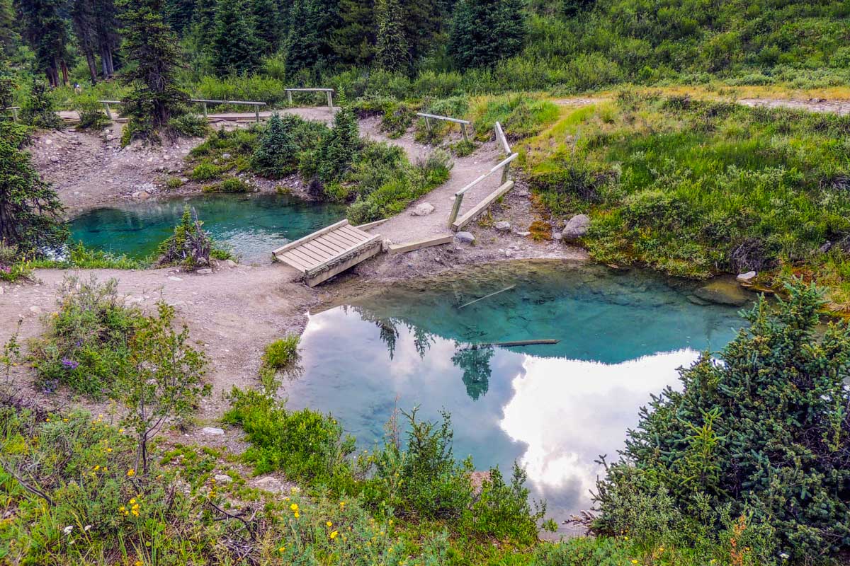 The Ink pots along the Bow Valley Parkway in Banff National Park
