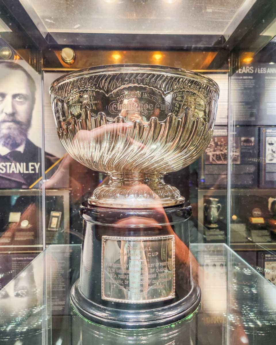 The original Stanley Cup at the Hockey Hall of Fame in Toronto