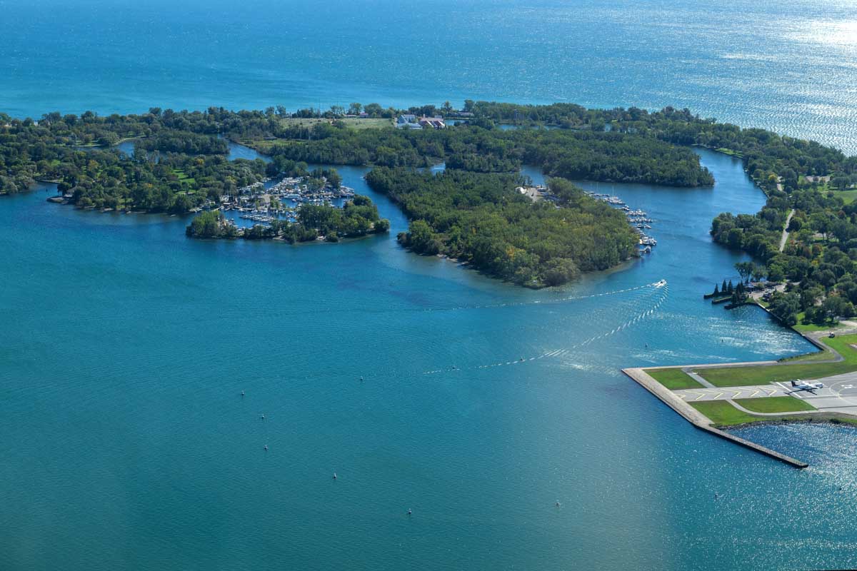 Toronto Islands from above