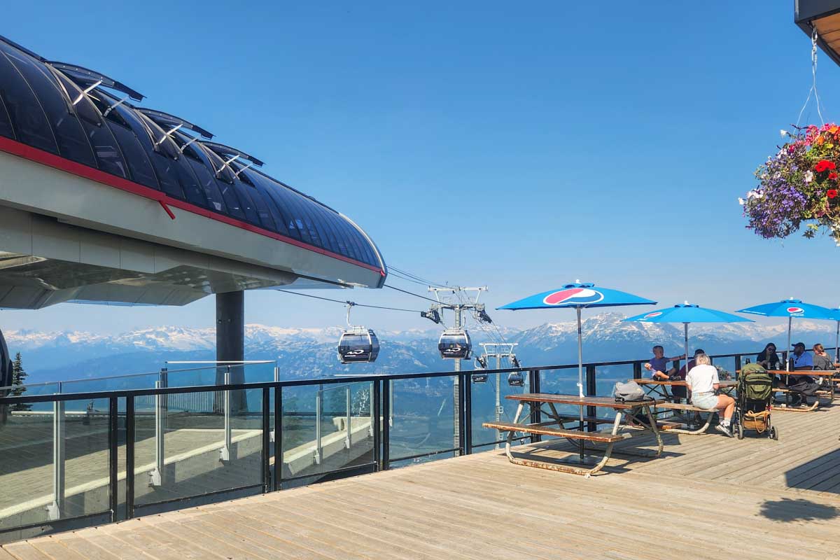 View of the mountain top dinning in Whistler Blackcomb
