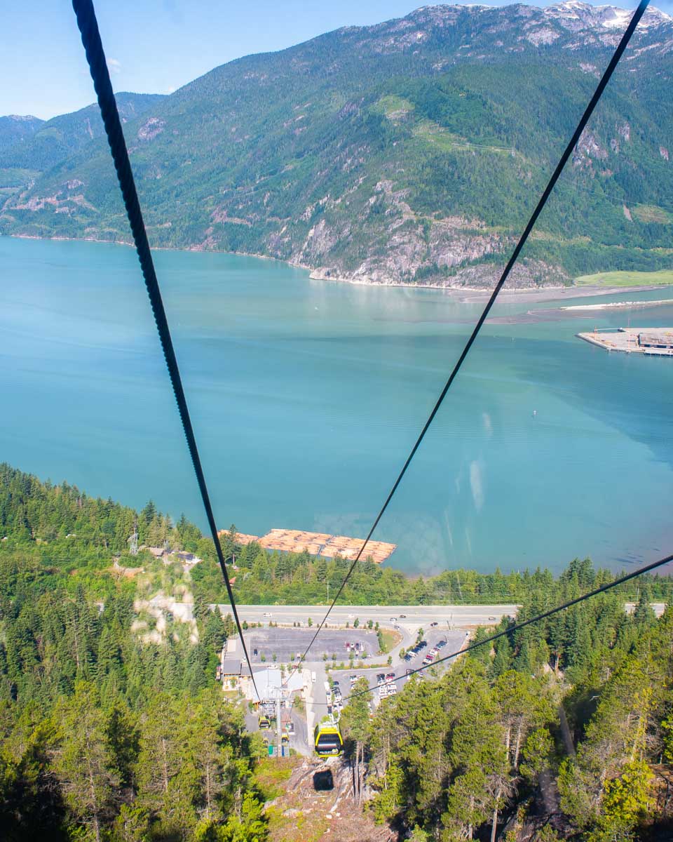 Views looking down while on the Sea to Sky Gondola