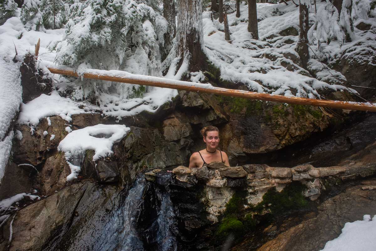 Bailey at the St Leon Hot Springs in BC, Canada