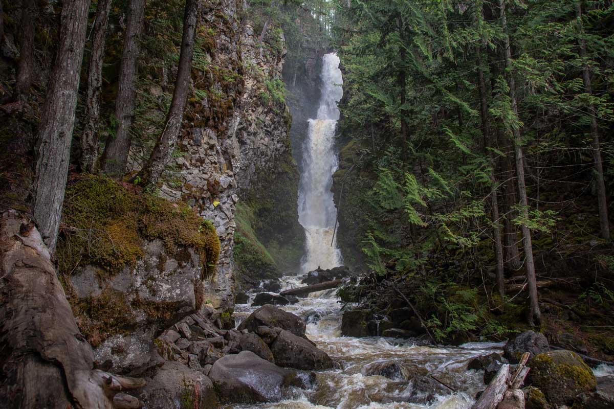 Triple Decker Falls in Wells Gray Provincial Park, Canada